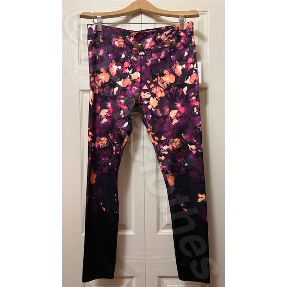 Jockey Sueded Interlock Ombré Floral Print Leggings NWT - Picture 4 of 12